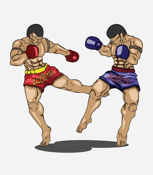 Muay Thai. Arte marcial — Vetor de Stock