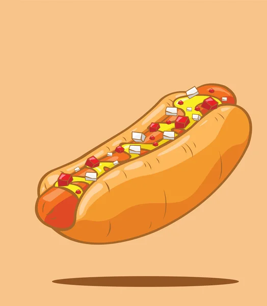 Vector hotdog — Stock Vector