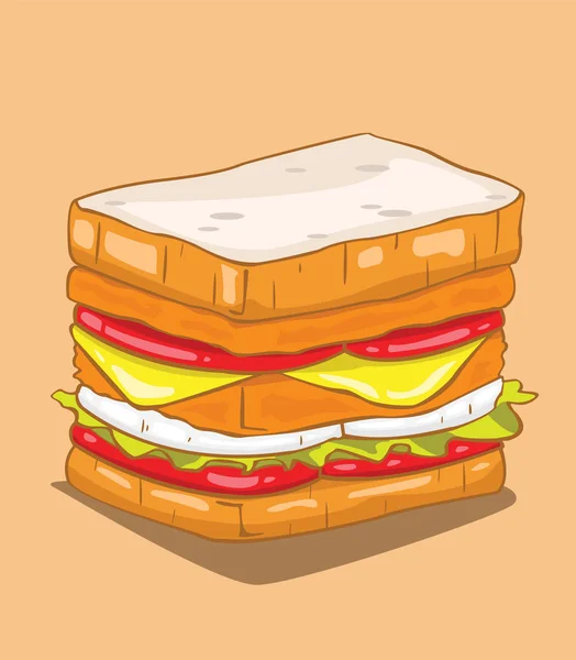 Hamburger. Vector and illustration — Stock Vector