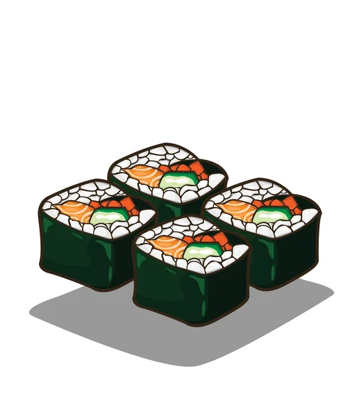 Créer un vecteur de sushi et illustration — Image vectorielle