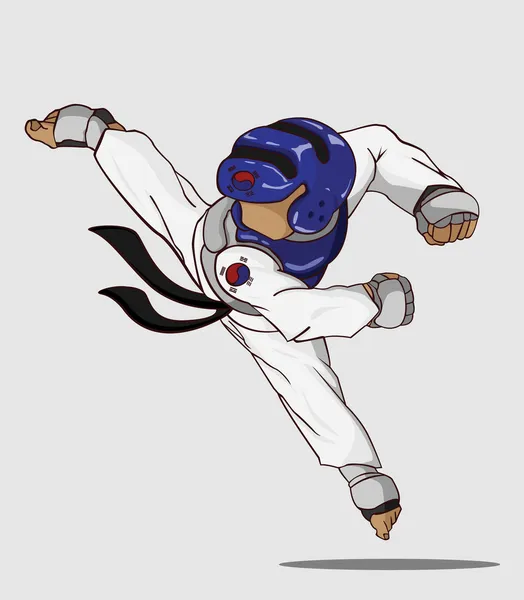 Taekwondo. Kampfkunst — Stockvektor