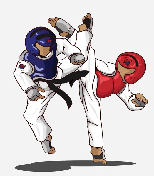 Taekwondo. Arte marcial — Vetor de Stock