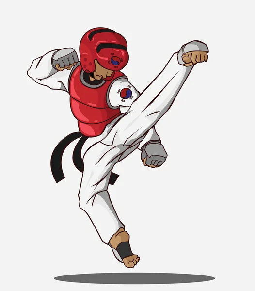 Taekwondo-Kampfkunst — Stockvektor