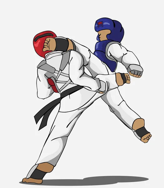 Taekwondo Martial art — Stock Vector