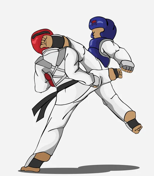 Arte marcial Taekwondo — Archivo Imágenes Vectoriales