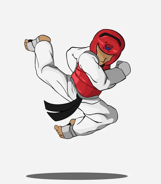 Arte marziale di Taekwondo — Vettoriale Stock