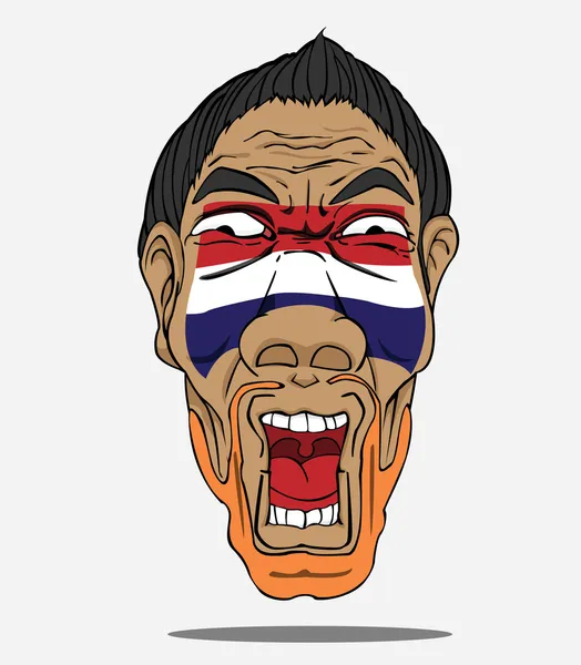 Fútbol fan de Netherlands — Vector de stock