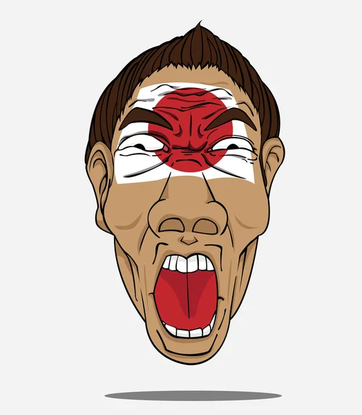 Voetbalfan uit japan — Stockvector