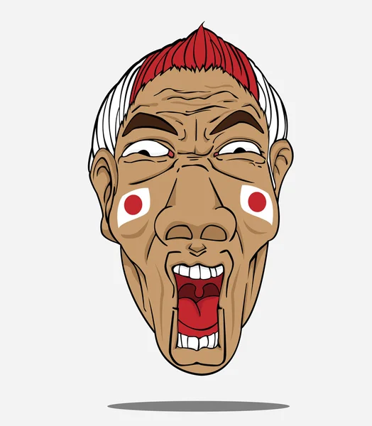 Japonya futbol fan — Stok Vektör