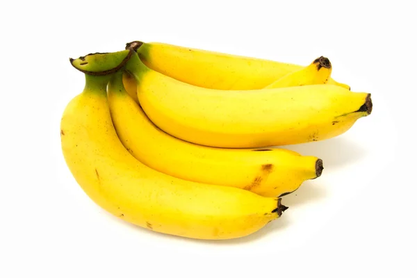 Banana gialla su sfondo bianco — Foto Stock