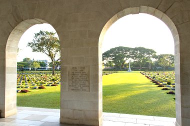 Kanchanaburi savaş mezarlığı, Tayland, bir sia