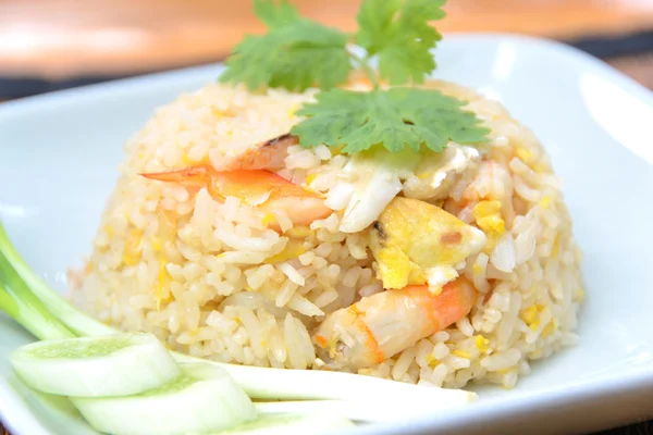 Fried rice with shrimp and crab,Thai cuisine — Stock Photo, Image