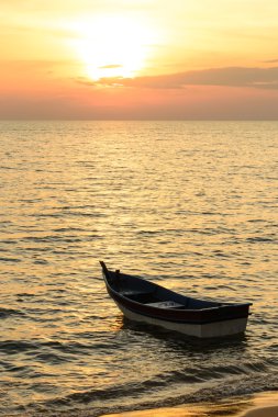khung wiman beach Tayland'ın güzel günbatımında