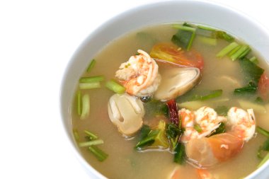 Tom yum goong çorba, karides, favori Tayland gıda