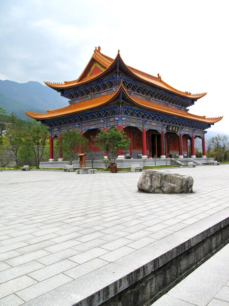 A Chinese buddhist temple in Dali city in Yunnan Province, China