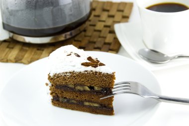 Çikolatalı Muzlu Kek ve kahve