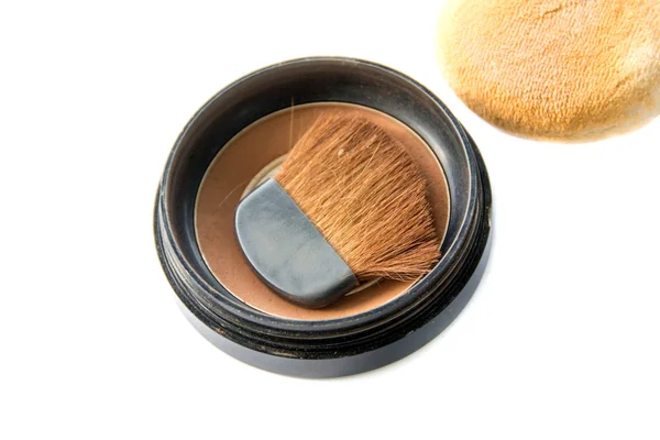 Make-up in polvere su sfondo — Foto Stock