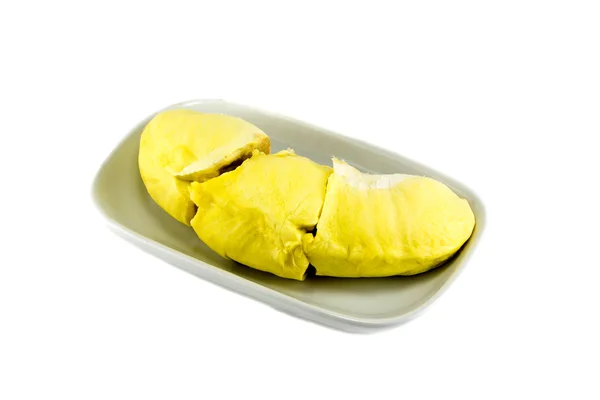 Frutas tropicales durianas en plato —  Fotos de Stock