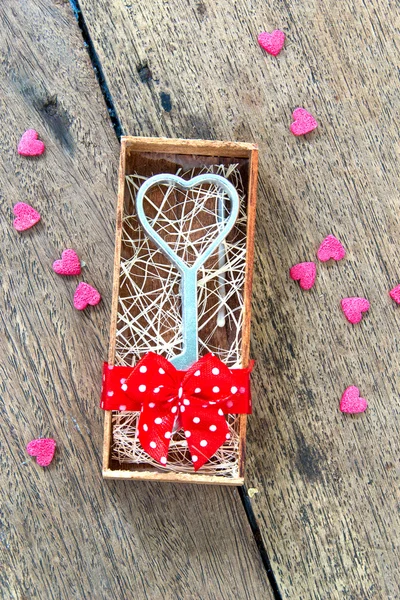 Valentines Coeurs sur bois — Photo