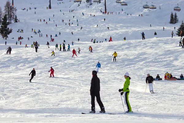 Skifahren Flachau — Stockfoto