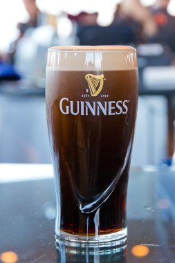 Pint of beer served at popular Guinness Brewery clipart