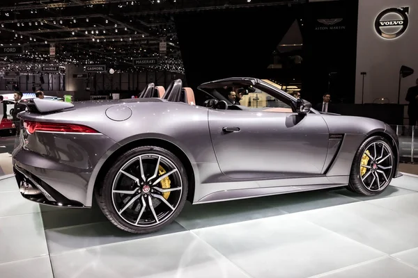 Jaguar Type Svr Descapotable Deportivo Exhibido Salón Internacional Del Automóvil — Foto de Stock