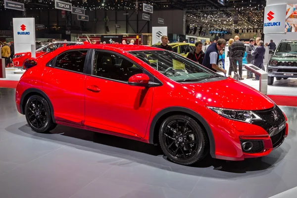 Honda Civic Tentoongesteld Het Internationale Autosalon Van Genève Zwitserland Maart — Stockfoto