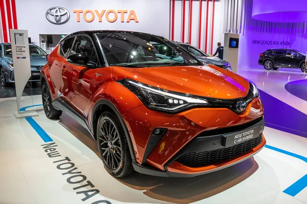 Автомобиль Toyota Hybrid Показан Автосалоне 2020 Году Брюссель Бельгия Января — стоковое фото