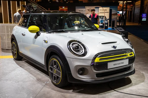 Mini Cooper Electric Car Showcased Autosalon 2020 Motor Show Brussels — Stock Photo, Image