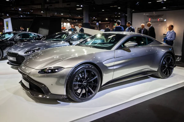 Aston Martin Vantage Coche Deportivo Exhibido Salón Del Automóvil París — Foto de Stock