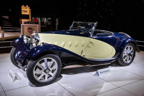 1932 Coche Clásico Bugatti Type Roadster Presentado Autosalon 2020 Motor — Foto de Stock