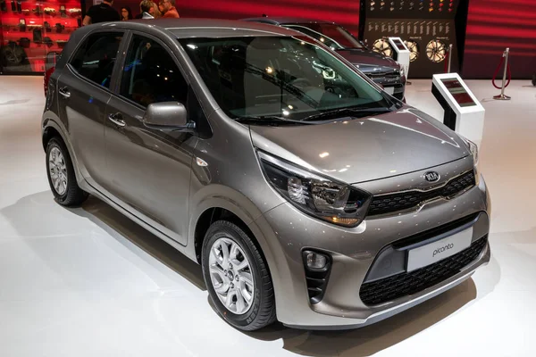 Kia Picanto New Car Model Shown Autosalon 2020 Motor Show — Stock Photo, Image