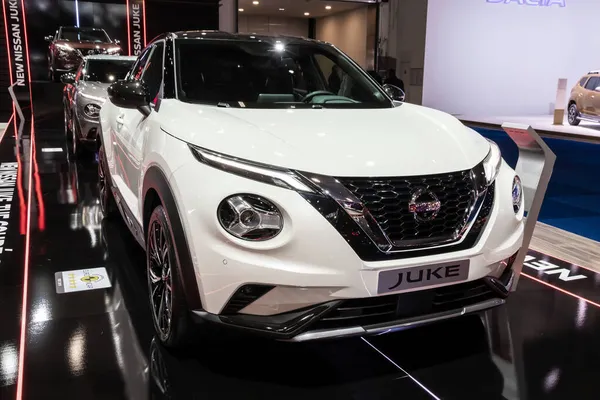 Nissan Juke Car Model Shown Autosalon 2020 Motor Show Brussels — Stock Photo, Image