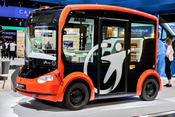 Transdev Mobileye Autobus Autonomiczny Jazdy Zaprezentowany Targach Iaa Mobility 2021 — Zdjęcie stockowe