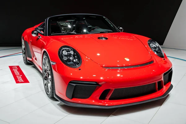 포르쉐 911 Porsche 911 Speedster 모터쇼에서 스포츠카이다 Paris France October — 스톡 사진