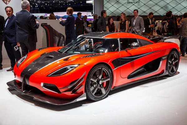 Koenigsegg Agera Final One 커스텀은 제네바 모터쇼에서 만들었다 스위스 2016 — 스톡 사진