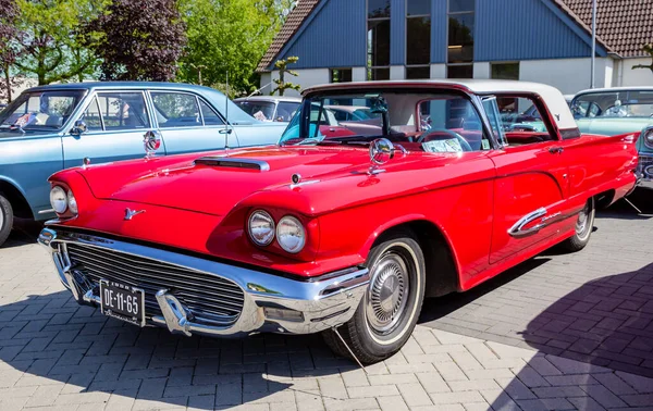 1959 Ford Thunderbird Klasszikus Parkolóban Rosmalen Hollandia 2016 Május — Stock Fotó