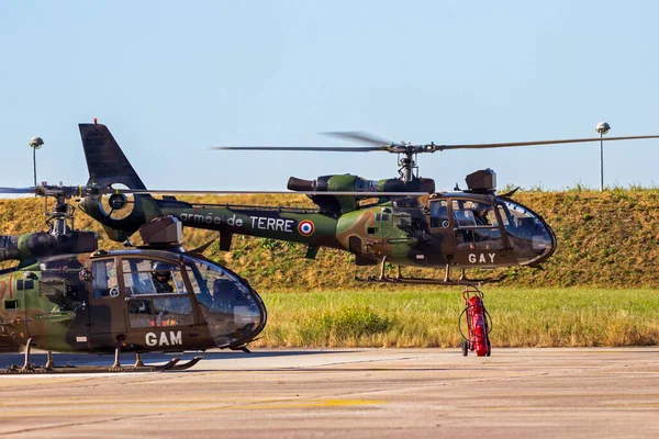 Helicóptero Francés Aeroespacial Sa342M Gazelle Despegando Francia Agosto 2016 —  Fotos de Stock