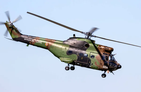 Esercito Francese Aerospatiale Sa330B Puma Elicottero Volare Francia Agosto 2016 — Foto Stock