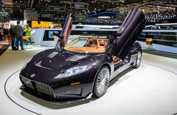 Spyker Preliator Спортивний Автомобіль Представлений Женевському Міжнародному Автосалоні Швейцарія Березня — стокове фото