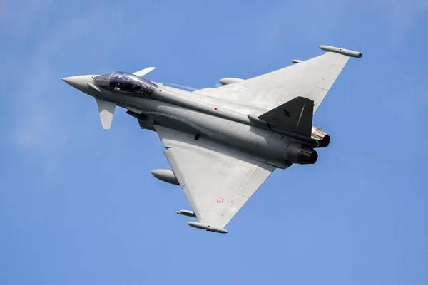 Aeronautica Militare Italiana Eurofighter Typhoon Caccia Jet Volo Florennes Belgio — Foto Stock