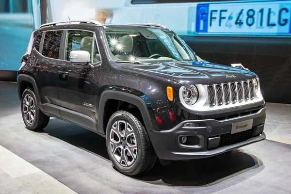 Coche Crossover Compacto Jeep Renegade Presentado 88º Salón Internacional Del — Foto de Stock