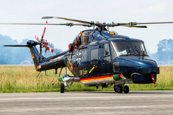 German Navy Westland Sea Lynx Helicopter Taxi Track Volkel Air — Stock Photo, Image