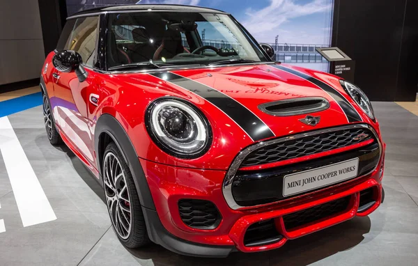 Coche Mini Cooper Salón Del Automóvil Brussels Expo Autosalon Bruselas — Foto de Stock