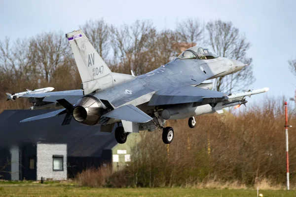 Aviano Base Air Force 16C Fighter Jet 510Th Fighter Squadron — Stock Photo, Image