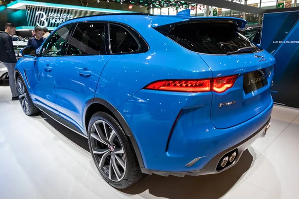 Jaguar Pace汽车在巴黎车展上展出 法国巴黎 2018年10月3日 — 图库照片