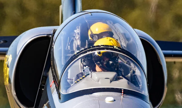 Breitling Jet Team Aero Albatros Avião Taxiing Após Desembarque Base — Fotografia de Stock