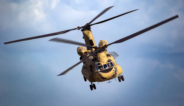 Army Boeing 47F Helicóptero Transporte Chinook Vuelo Países Bajos Junio — Foto de Stock