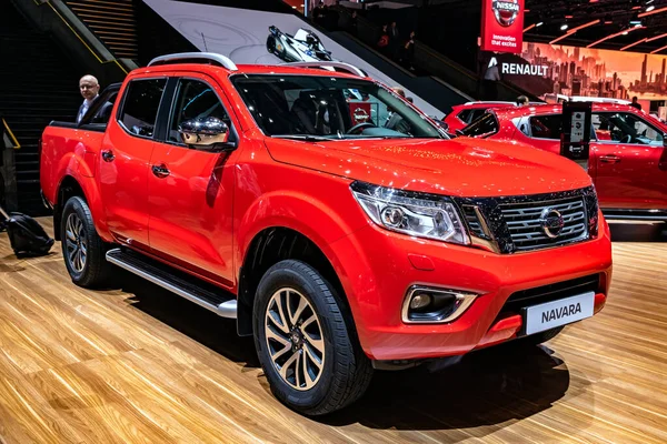 Пикап Nissan Navara Женевском Международном Автосалоне Швейцария Марта 2019 — стоковое фото