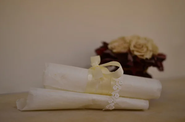 Wedding napkins — Stock Photo, Image